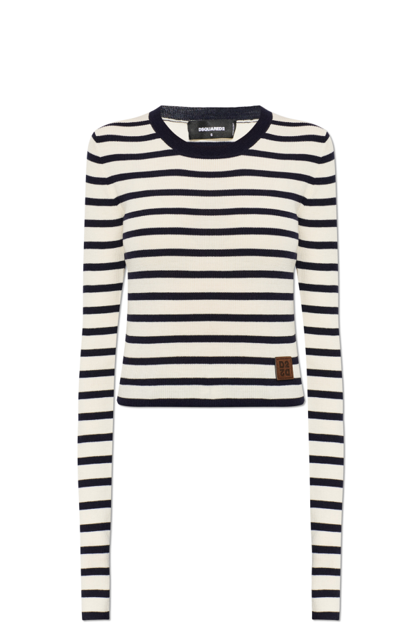 Wool sweater with striped pattern od Dsquared2