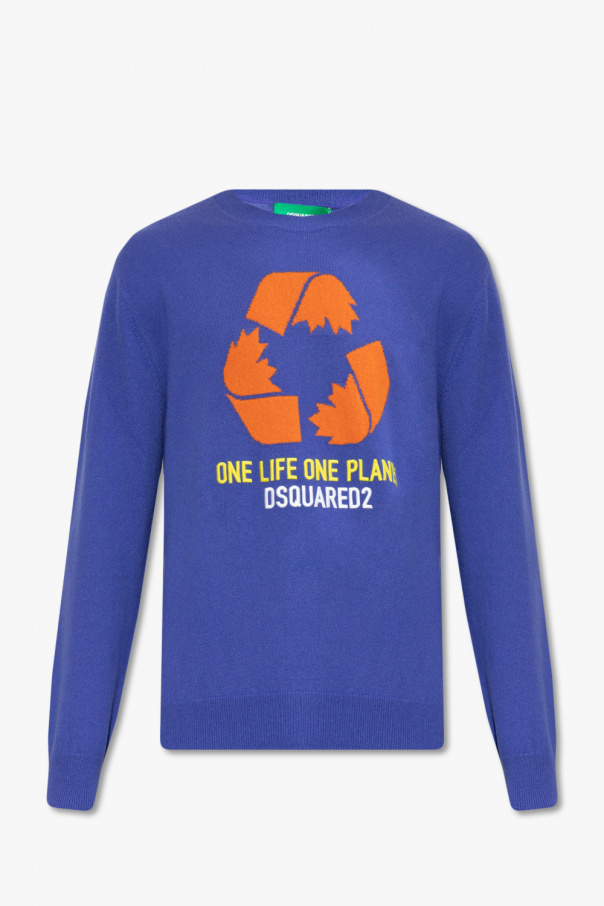 Dsquared2 The ‘One Life One Planet’ Neck cashmere sweater