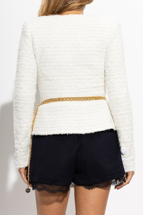 Self-Portrait Chain-Embellished Cardigan