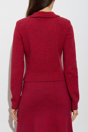 Self-Portrait Cardigan with appliqué on the collar
