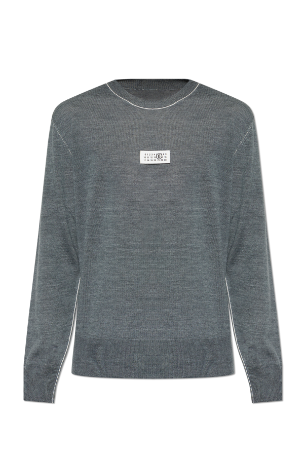 Wool sweater with logo patch od MM6 Maison Margiela