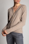 Zadig & Voltaire beige Cashmere cardigan with logo