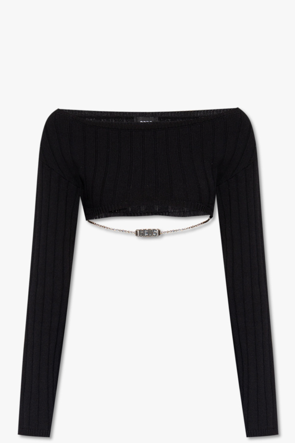 GCDS Cropped sweater very with jewellery chain