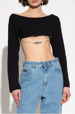 GCDS Cropped sweater very with jewellery chain
