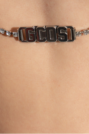 GCDS Cropped sweater with jewellery chain