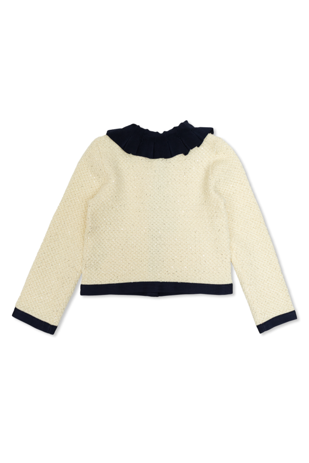 Self-Portrait Kids Jacket with collar
