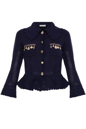 Cardigan com aplicações