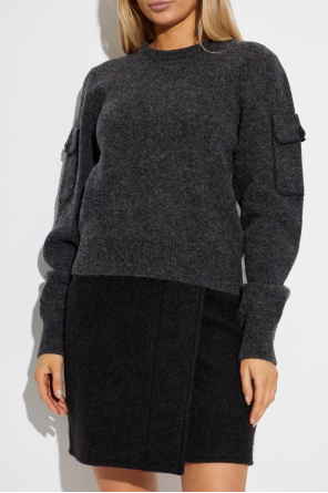 Lemaire Sweter z kieszeniami na rękawach