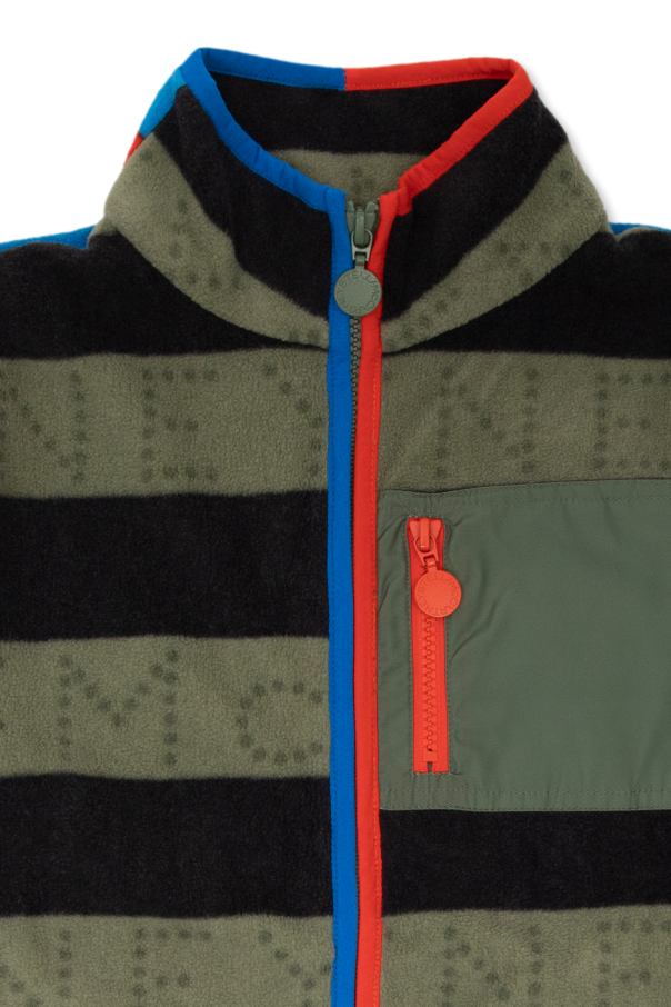 Stella Faux McCartney Kids Fleece sweatshirt with stand collar