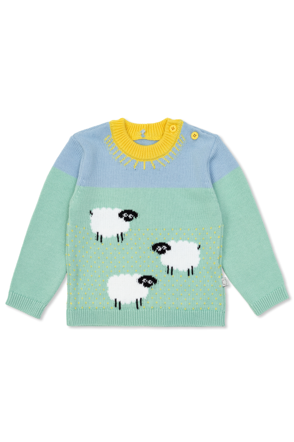 Stella McCartney Kids Sweter z motywem zwierzęcym