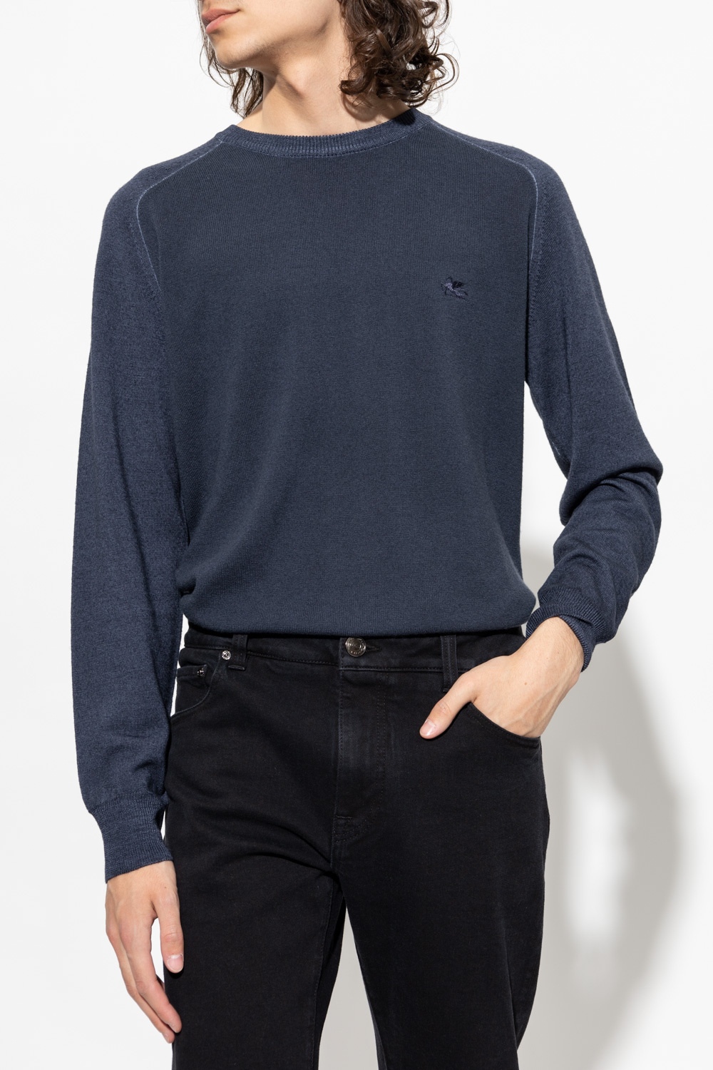 Etro Wool Voltaire sweater with logo