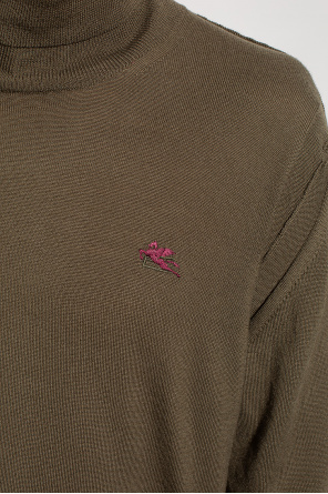 Etro embroidered-logo asymmetric-pocket hoodie