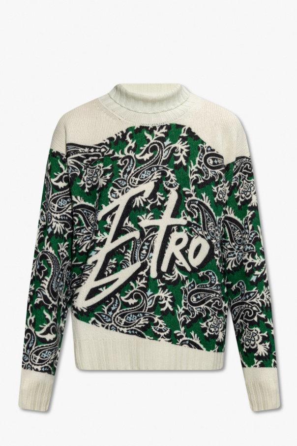 Etro panelled check long-sleeve shirt