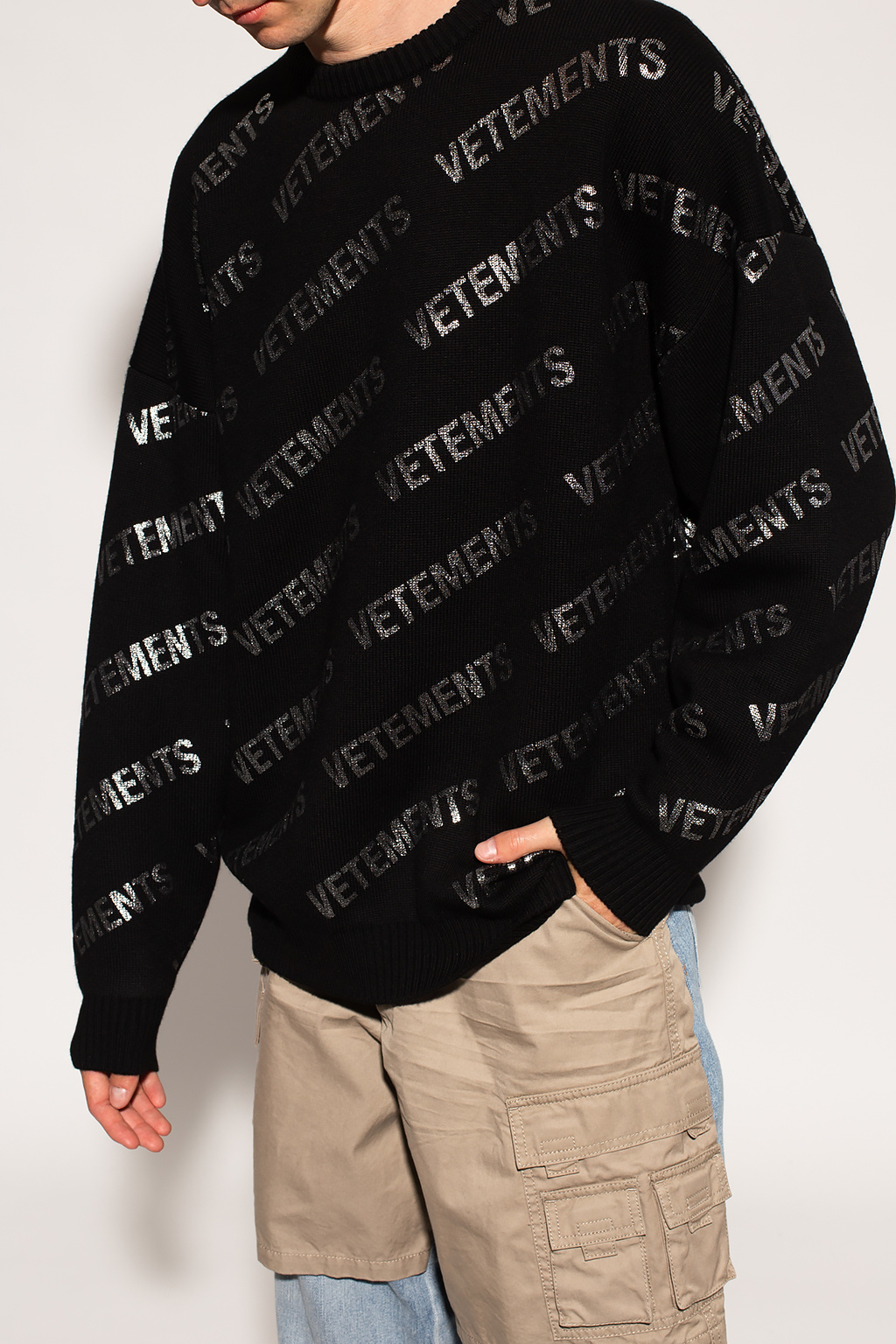 VETEMENTS Petite Mini Herringbone Shawl Collar Jacket w Combo Piping and Slim Pants