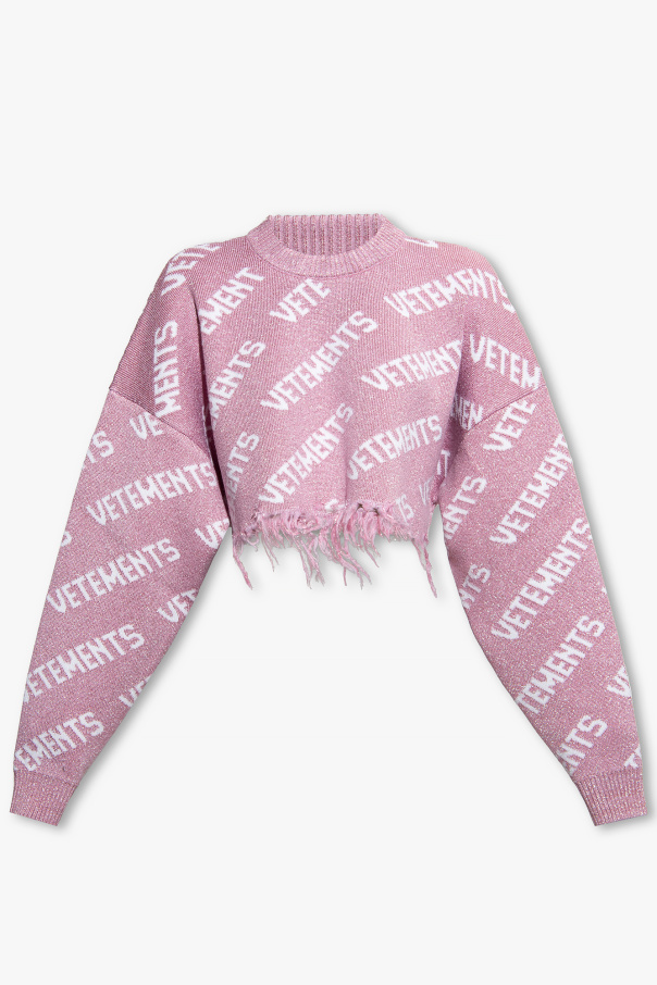 Cropped sweater with logo od VETEMENTS