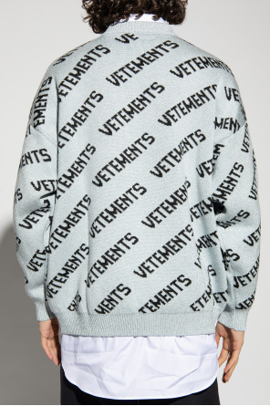 VETEMENTS Monogrammed navy sweater