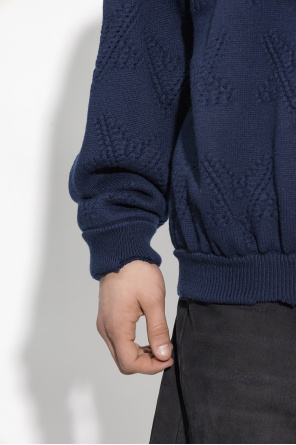 Saint Laurent Men's Mosaic-effect Crewneck Sweater