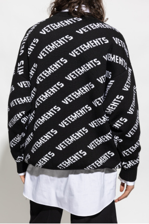 VETEMENTS sweater olive with logo