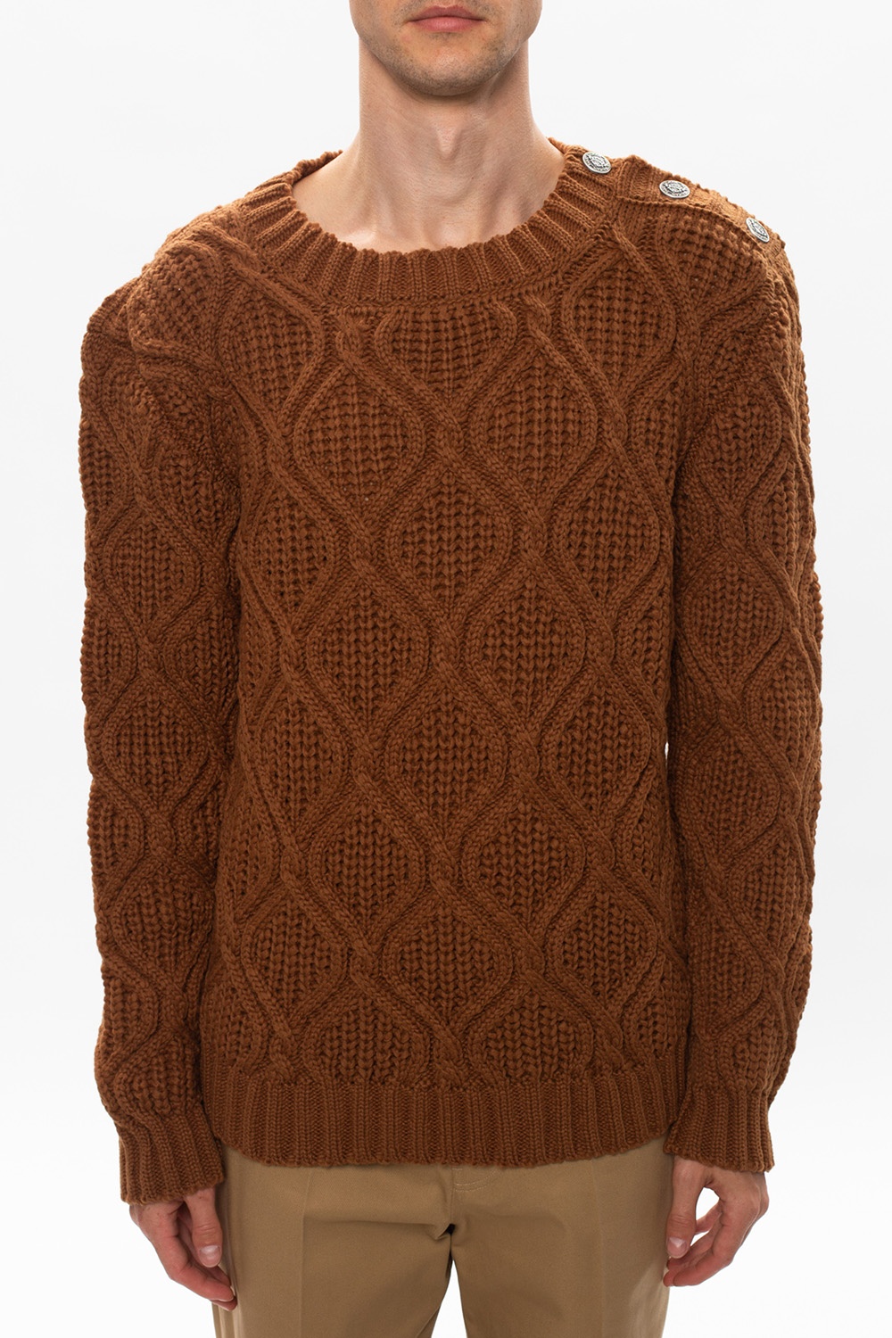 Brown Wool sweater Balmain - Vitkac Canada