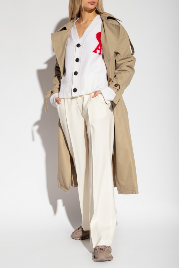 asymmetrical shirt y 3 yohji yamamoto shirt core white Wool cardigan