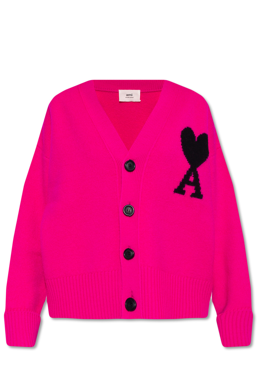 Ami Alexandre Mattiussi Wool cardigan with logo