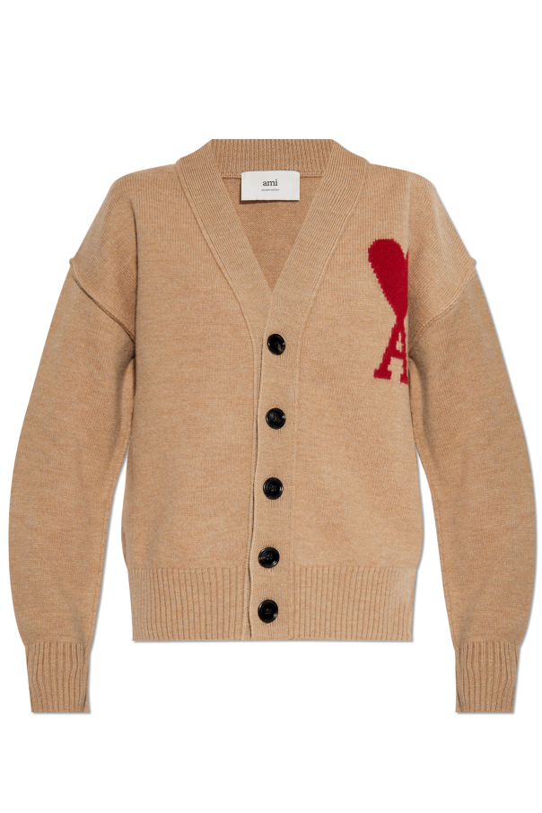 Ami Alexandre Mattiussi Wool cardigan with logo