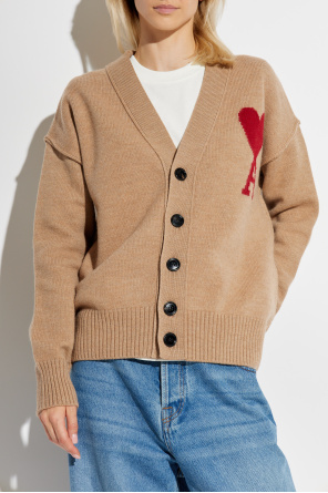 Ami Alexandre Mattiussi Wool cardigan with logo