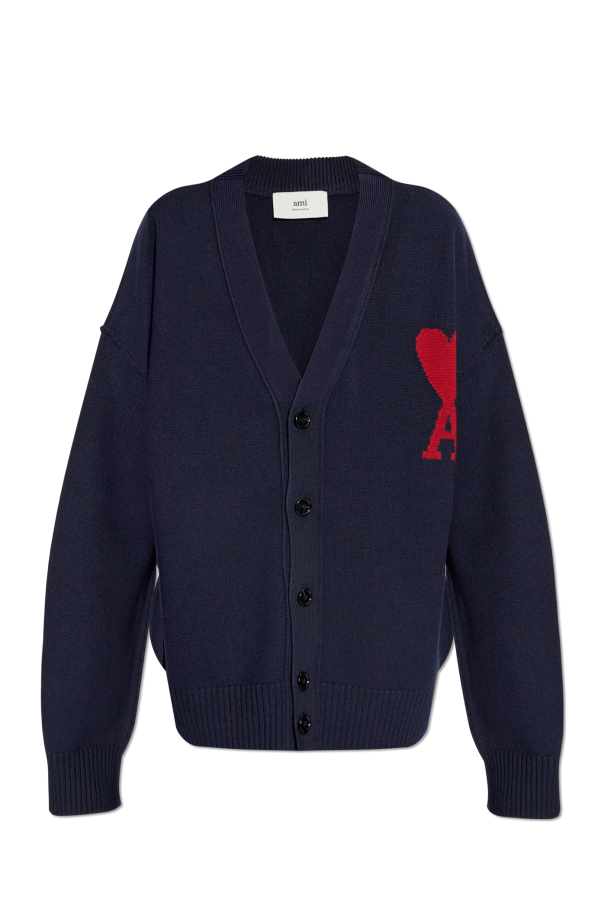 Ami Alexandre Mattiussi Cardigan with embroidered logo