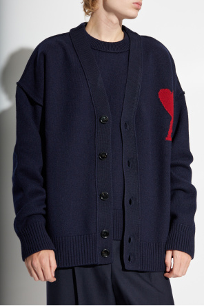 Ami Alexandre Mattiussi Cardigan with embroidered logo