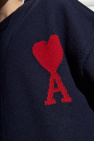 Ami Alexandre Mattiussi NAVY BLUE Cardigan with embroidered logo