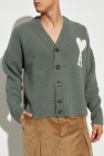 Ami Alexandre Mattiussi GREEN Cardigan with logo