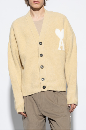 Love Moschino logo-print hooded cotton jacket Wool cardigan