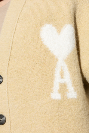 Love Moschino logo-print hooded cotton jacket Wool cardigan