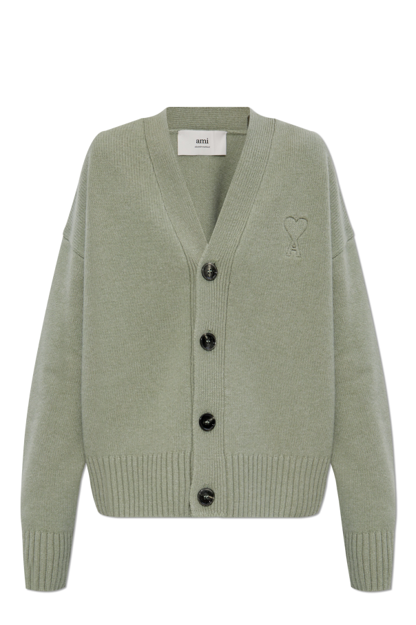 Ami Alexandre Mattiussi Wool Cardigan with Logo