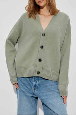 Ami Alexandre Mattiussi Wool Cardigan with Logo