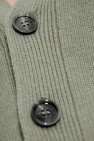 Ami Alexandre Mattiussi GREEN Wool Cardigan with Logo