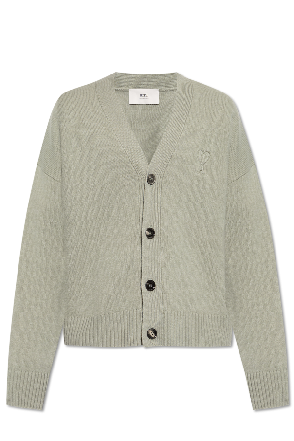 Ami Alexandre Mattiussi Wool cardigan with logo