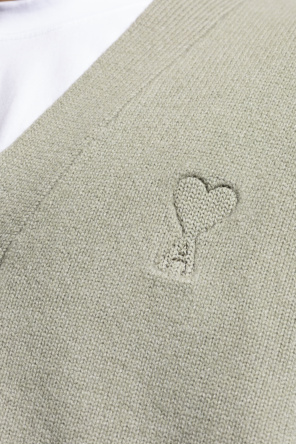 Ami Alexandre Mattiussi Wool cardigan with logo