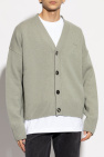 Ami Alexandre Mattiussi GREEN Wool cardigan with logo