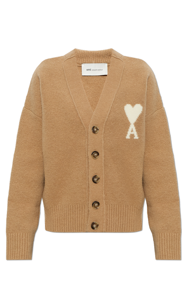 Cardigan with logo od Ami Alexandre Mattiussi