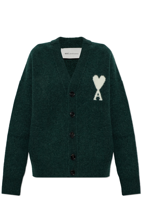 Cardigan with logo od Ami Alexandre Mattiussi