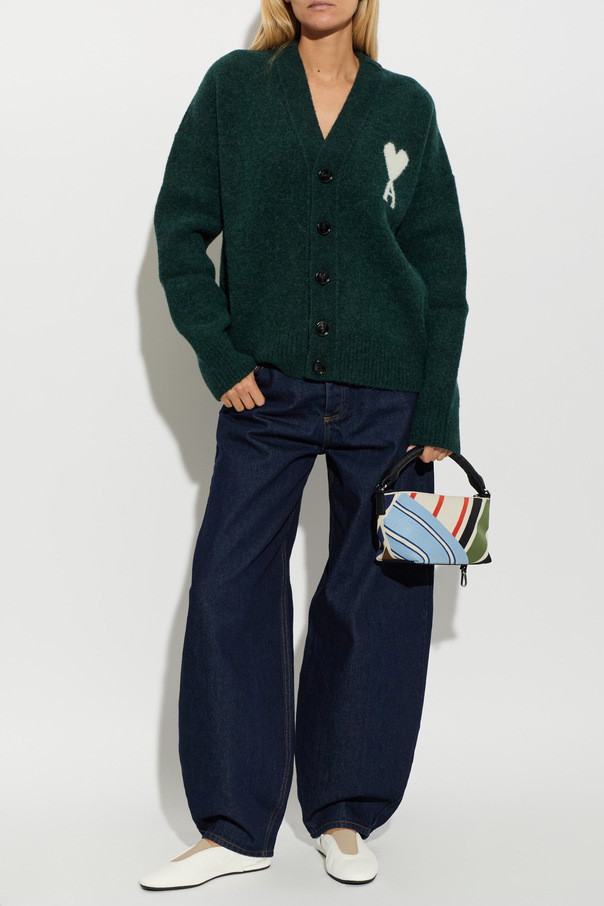 Ami Alexandre Mattiussi Cardigan with logo