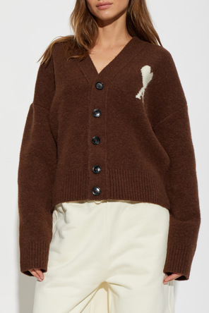 Ami Alexandre Mattiussi Wool cardigan with logo