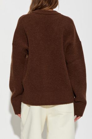 Ami Alexandre Mattiussi Wool cardigan with logo