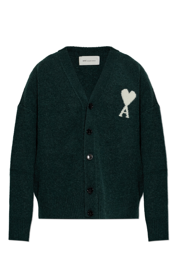 Cardigan with logo od Ami Alexandre Mattiussi