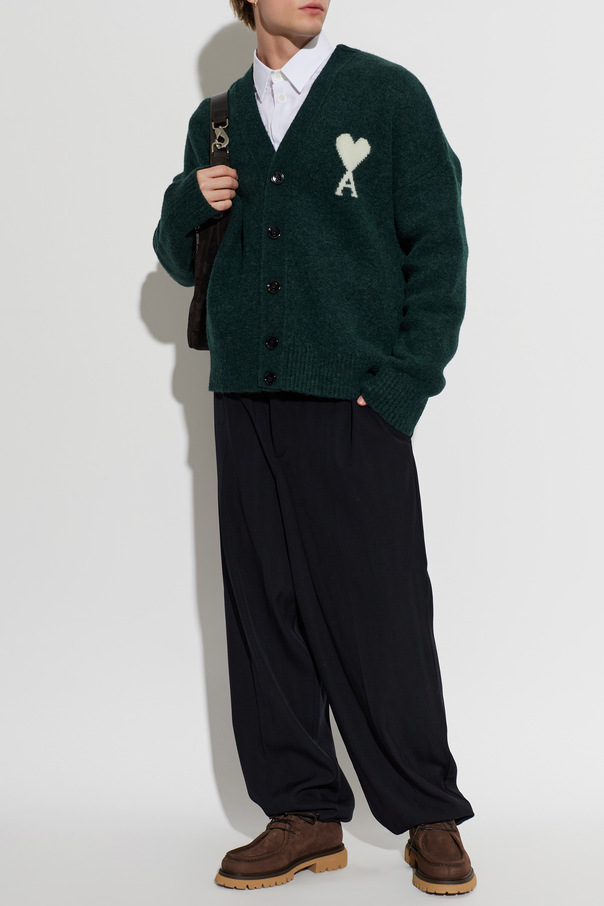 Ami Alexandre Mattiussi Cardigan with logo