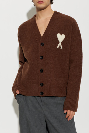 Ami Alexandre Mattiussi Wool cardigan with logo