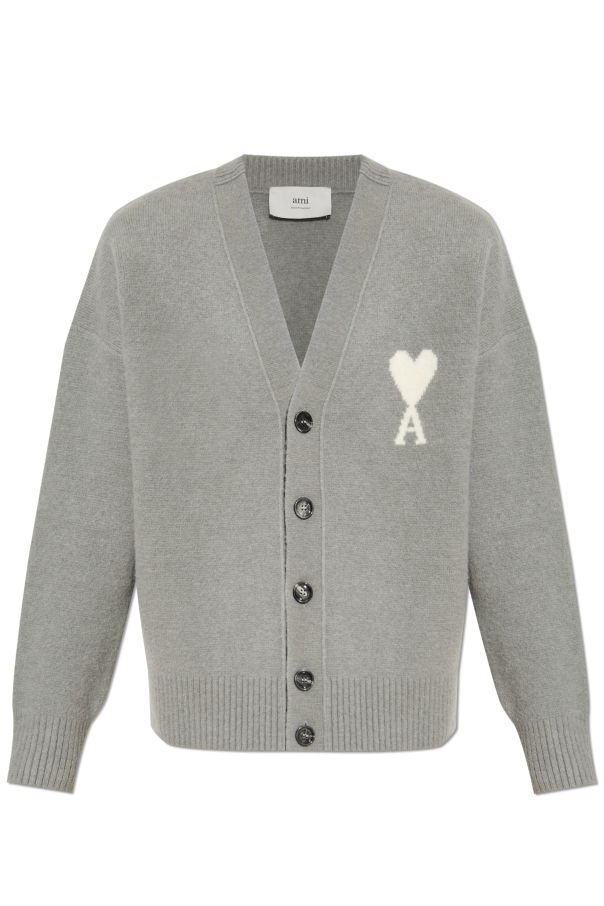 Cardigan with logo od Ami Alexandre Mattiussi