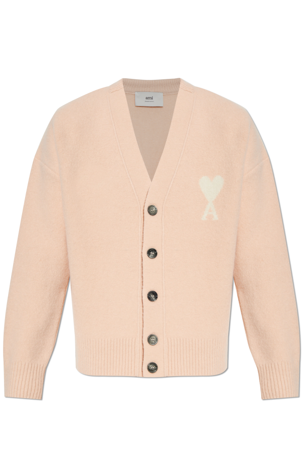 Cardigan with logo od Ami Alexandre Mattiussi