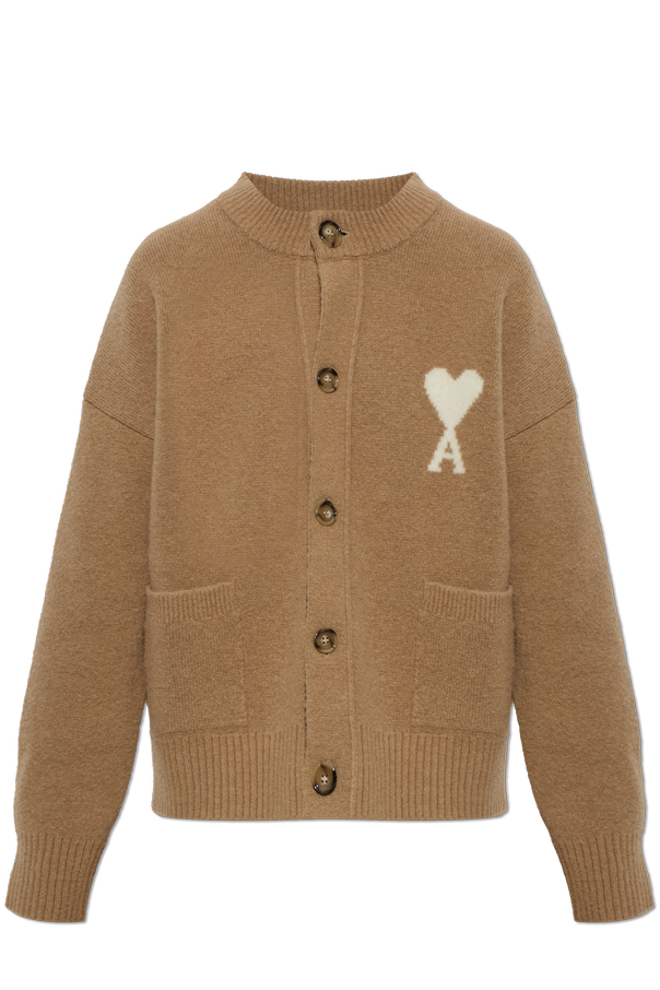 Ami Alexandre Mattiussi Wool cardigan with logo